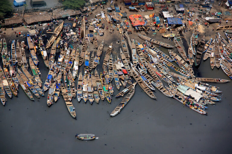 Fishing boats in Accra Point, Ghana. Credit: Shutterstock